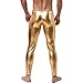 iEFiEL Mens Bulge Pouch Lounges Pants Metallic Disco Club Show Costume