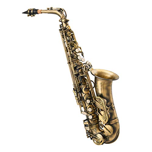 Eastar Alto Saxophone Antique Finish Bronze Vintage Sax Eb Eflat