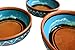 Canyon Cactus Ceramics Spanish Terracotta Set Of 3 Small Dipping Bowls, Blue
