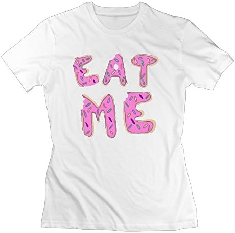 Dount Eat Me Logo Organic Cotton Slim Fit T-Shirt For Women