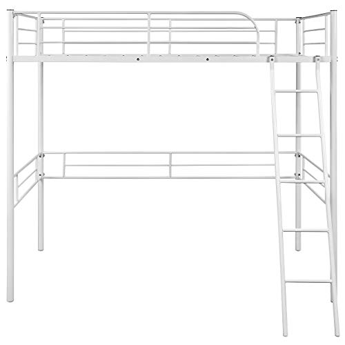 Giantex Metal Loft Bed Frame, Heavy Duty Twin Loft Bed with Ladder ...