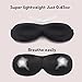kimkoo 3D Sleep Mask-Contoured & Comfortable Eye Mask for Sleeping with Adjustable Strap&with Ear Plugs and Carry Pouch for Traveling,Blindfold&Eye Cover