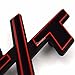 zorratin Red Trim Black R/T RT Metal Hood Grill Emblem Badge w/Mount for Dodge Challenger Charger Durango Dakota Dart