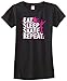 Threadrock Big Girls' Eat Sleep Skate Repeat Fitted T-Shirt