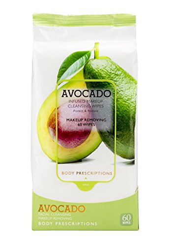 Body Prescriptions Avocado Infused Makeup Remover Facial Cleansing Wipes, Eye Makeup and Mascara Remover, Women’s Face Care Beauty Products, Detoxifying and Hydrating (60 Pack) - Thumbnail 6
