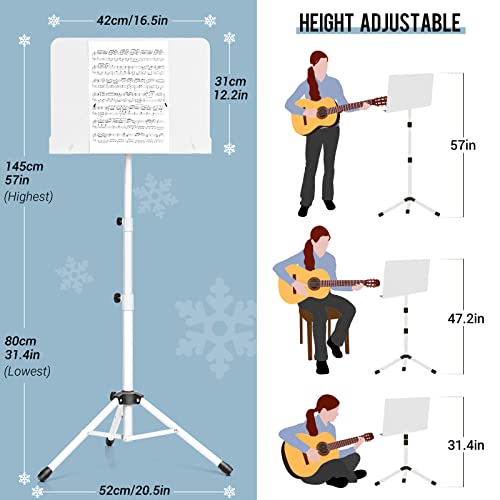 CAHAYA Sheet Music Stand & Tabletop Music Stand Solid Back with