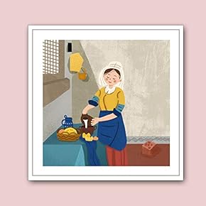 Framed Canvas Wall Art for Living Room, Bedroom Funny Famous Painting Theme Canvas Prints for Home Decoration Ready to Hang - 16x16 inches
