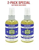 Uncle Bud's 2-Pack Special - Massage Oil Coconut Hemp - for Relaxing Massage,Body oil,Moisturizing Skin and Sore Muscle Relief