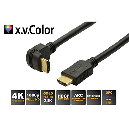 S-Conn HDMI cable, male-a/male-a, angled, 3 m length, 618004, 3 Meters