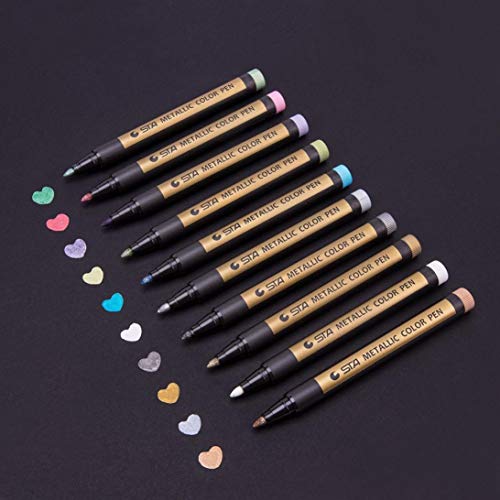 2PC Metallic Markers Paints Pens Art Glass Paint Writing Markers DIY Card Making for Gift Card Making,DIY Photo Album,Scrapbooking Crafts (Random, 2PC X 14.2cm x 1.3cm)