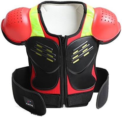 Shindn Children's Professional Armor Vest Motocross Armor Protective Kids Skate Board Skiing Back Support Motorcycle Protective Gear Jackets Guard Shirt Back Support (L)