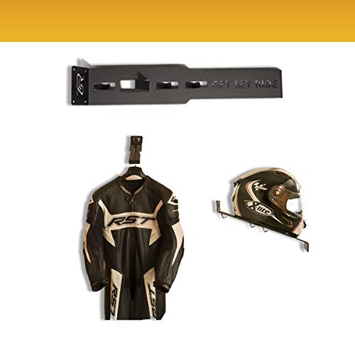 GetSetRide Helmet and Jacket Hanger, 4 Hooks Helmet Holder, Helmet Hanger, Wall Mount Helmet Hanger, Helmet Bracket, Key Hanger