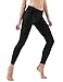TSLA Women's High Waist Yoga Pants, Athletic 4-Way Stretch Leggings, Lightweight Workout Running Tights, Yoga Midwaist Pants Black, Medium