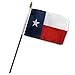 Quality Standard Flags One Dozen Texas Stick Flag, 4 by 6" primary