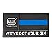 Glock Perfection OEM We've Got Your Six Blue Line Morale Sticker Patch Black (Patch)