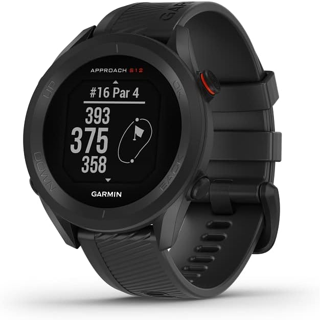Garmin Approach S12 GPS Golf Watch 44mm Preloaded 43,000 Courses Black