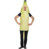 Megartico Halloween Men Banana Fruit Costumes for Adult Funny Foods Cosplay Onesie Suit Party Costume