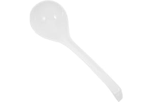Cabilock 10.6 Inch Large Porcelain Soup Ladle Long Handle, Reusable Ceramic Asian Soup Spoon, Dishwasher and Microwave Safe f
