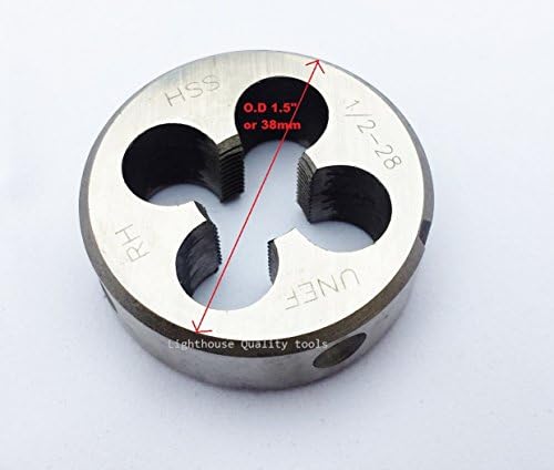 Lighthouse quality tools - 1/2-28 RH HSS Round Threading Die