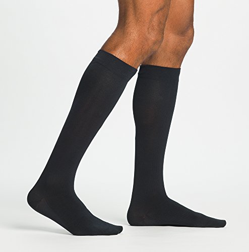 SigvarisMen's Sea Island Cotton 191 Calf High Compression Socks 15-20mmHg - Men's Size 6.5 - 8.5
