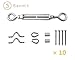 Senmit 10-Pack Cable Railing Kits, 1/8 Heavy Duty Stainless Steel Cable Railing Hardware, for Wood Posts, DIY Balustrade, with Jaw Turnbuckles Installation Guide