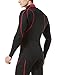 Tesla TM-MUT12-KKR_Medium Men's Mock Long-Sleeved T-Shirt Cool Dry Compression Baselayer MUT12