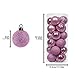 Valery Madelyn 24ct 40mm Elegant Pink Basic Ball Shatterproof Christmas Ball Ornaments Decoration for Christmas
