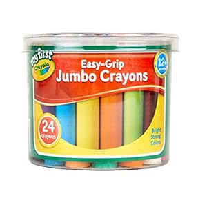 Crayola-My-First-Easy-Grip-Jumbo-Crayons-designed-for-Toddlers-Pack-of-24 CRAYOLA MyFirst Jumbo Crayons - Assorted Colours (Pack of 24) | Easy-Grip Colouring Crayons Perfect for Toddlers Hands…