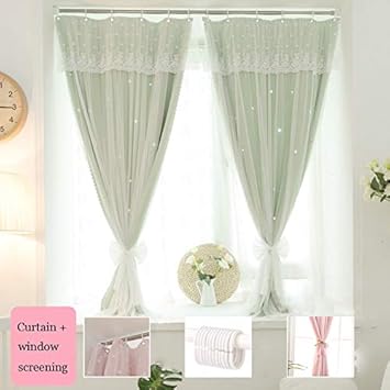 Amazon Com Hy Ppjq Curtain Bedroom Blackout Bay Window Short