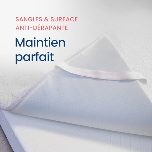 Mattress Topper 140 x 200 cm - Memory Foam ViscoSoft 5 cm, Soft Comfort, Relieves Pressure Points, Optimal Support, Removable and Hypoallergenic Bamboo Cover