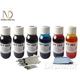 20 oz (600 ML) Jumbo Printer Ink Cartridge Refill for Epson Color & Black by ND