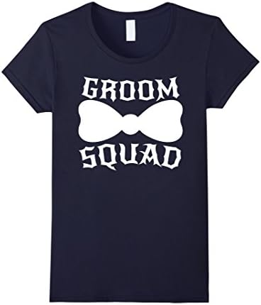 Womens Groom Squad T-shirt Best Man Team Wedding Medium Navy