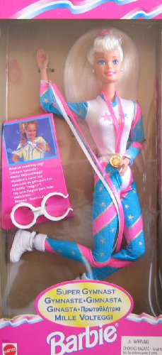 Super Gymnast Barbie Doll w Tumbling Ring (1995)