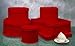 LAMINET 6 Piece Quilted Dinnerware Storage Starter Set - Includes 4 Plate Cases, 1 Cup Case & Platter Case - RED