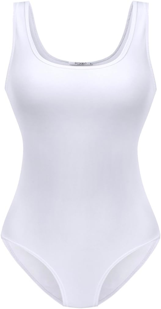 SUNRO Women's Sexy Scoop Neck Bodysuits Jumpsuits