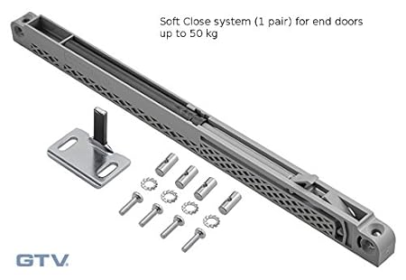 Wardrobe Sliding Door Track Gear System Kit Tracks 1700mm