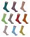 SmartWallStation 10 Pair Socks Combed Cotton (75%) Casual Spring & Autumn Sock Crew Solid Color For Girl Women Size 5 6 7 8 9