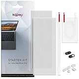 Homy Full Protection for MacBook Pro 13 inch 2016-2017-2018-2019: Keyboard Cover Ultra-Thin TPU, Trackpad Cover, Touch Bar Protector, Webcam Slide Cover, Dust Plugs for A1706 A1989 A2159 A1708