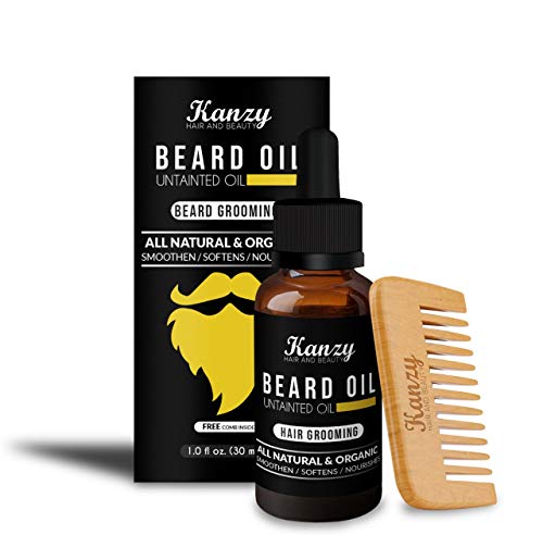 Candure Beard Oil for Men Mustache Beard Grooming & Growth Conditioner Kit with Comb