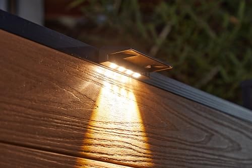 Photo 1 of 1 Pack High Bright Solar Fence Lights, Wall Lights Outdoor? IP65 Waterproof Fence Solar Lights Outdoor for Backyard,Wall,Deck,Gutter,Porch,Step
