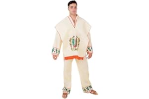 EL GENERAL 1901 Traje de Indito para Adulto con Imagen de la Virgen de Guadalupe de Manta Traje Indito Juan Diego Outfit