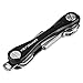 KeySmart Bright - Compact Key Holder with LED Flashlight Plate (up to 10 Keys, Black)
