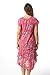 Riviera Sun Rayon Crepe Marble Short Sleeve Umbrella Dress 21836-RED-2X