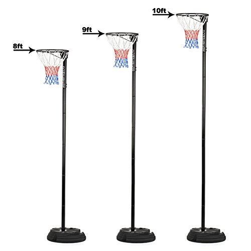 JumpStar Sports Portable Netball Post, Complete Training Stand Hoop Net