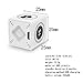 Mini Kitchen Timer,ABS Alarm Clock with USB Charger,1-75 Minutes,Timer cube for Cooking Studying Working Baking Heavy Sleeper,Available for Nearly 6 Months(White).