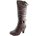 DailyShoes Women's Slouchy Mid Calf Strappy Boots with Ankle and Top Straps - 2
