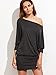 Floerns Womens' Off The Shoulder Plain Fall Mini Bodycon Dress