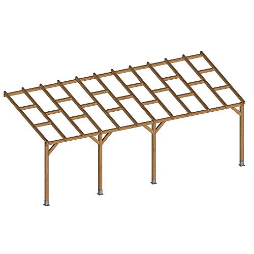 Chalet-Jardin Toit Couv'Terrasse Bois 3X6,8 - sans Toit