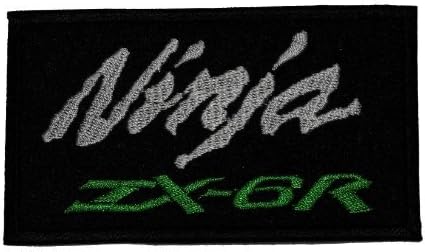 3-Pack 2" x 3.5" Kawasaki Ninja ZX-6R Racing Team Motorcycle Biker DIY Applique Embroidered Sew Iron on Patch