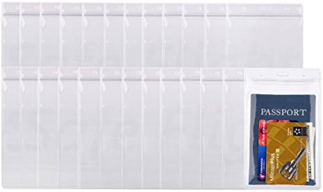 25 Pack Extra Large ID Badge Holder Fitting For Cash,Passports,Map and Phone Collection (25Pack)